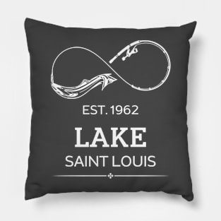 Lake Saint Louis Fish on the Line Infinity Pillow