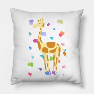 Colourful giraffe print Pillow