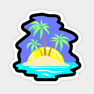 Summer Warm Tropical Sunny Beach Vacation Bathing Magnet