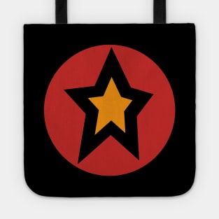 Gold Star Red Circle Graphic Tote