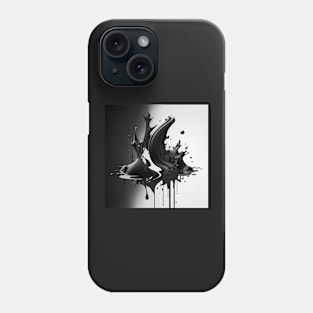 Life in Black and White Leaking Paint Phone Case