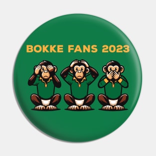 Bokke Fans 2023 Funny | South African Monkeys | Bokbefok Rugby | Afrikaans Origin | Go Bokke Pin