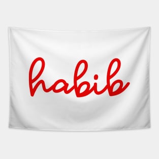 habib - supreme red Tapestry