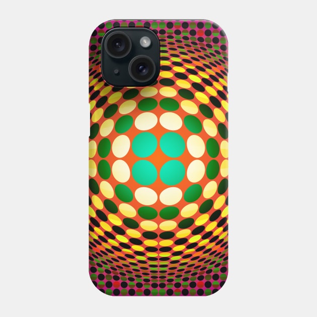 Homage to Vasarely 12 Phone Case by MichaelaGrove