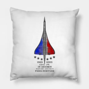 Concorde Airplane Souvenir 1969 2003 Pillow