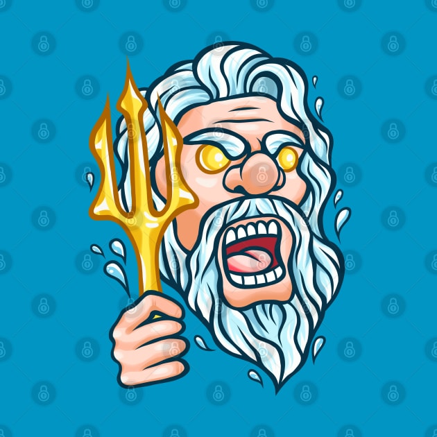 Poseidon Greek Mythology God of Sea by SmittyGFX