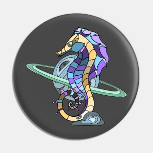 Space Seahorse Pin