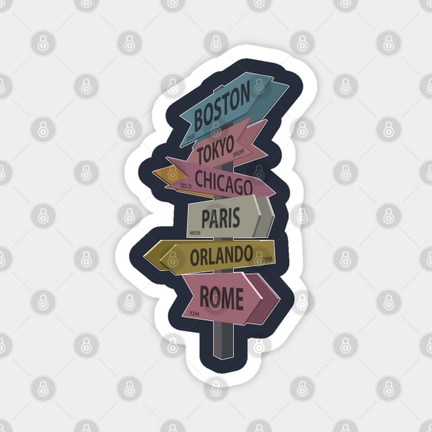 SID CAHUENGA SIGNPOST Magnet by Hou-tee-ni Designs