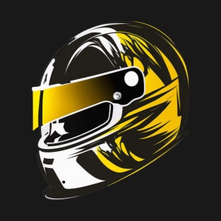 Rally MOTO helmet color BLACK and yellow T-Shirt