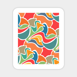 Irregular shapes puzzle in vibrant colors, colorful abstract design Magnet