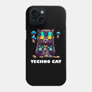 Techno Shirt - Techno Organism - Catsondrugs.com - rave, edm, festival, techno, trippy, music, 90s rave, psychedelic, party, trance, rave music, rave krispies, rave flyer Phone Case