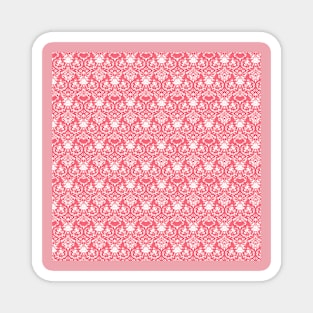 Coral damask pattern Magnet