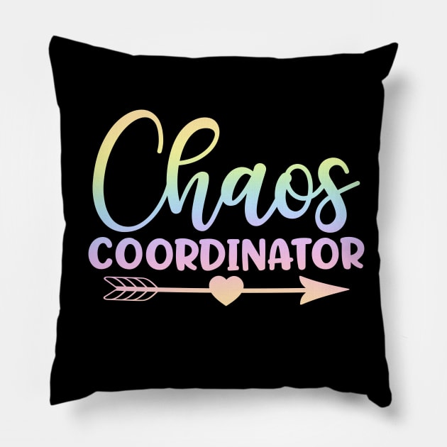 Chaos coordinator - funny teacher joke/pun Pillow by PickHerStickers