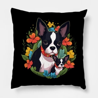 Boston Terrier Mothers Day Pillow