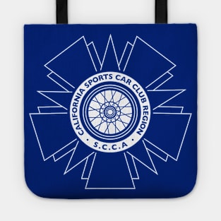 SCCA (Sports car Club of America) California region vintage emblem (1972) - white print Tote