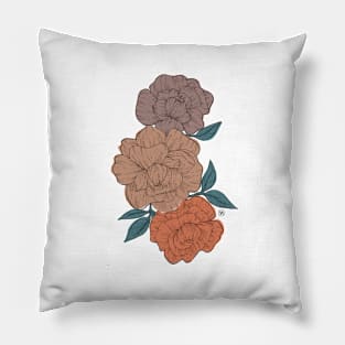 Floral Print (Peonies) Pillow