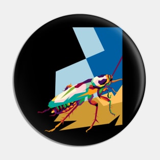 Flying Cockroach In Pop Art Pin