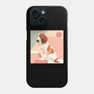 Retro Japanese Spaniel: Pastel Pup Revival Phone Case