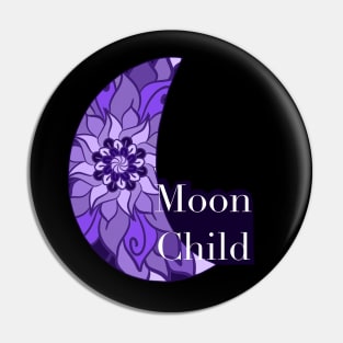 Mandala Moon Child Pin