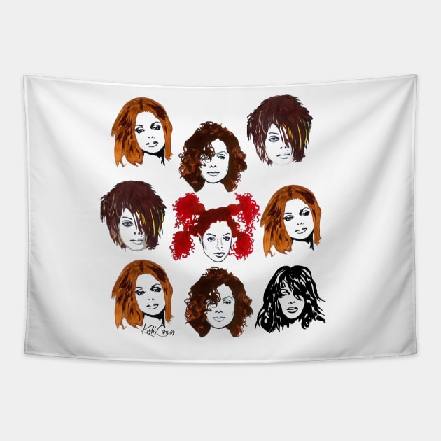 Janet Timeline Tapestry by KishsCanvas