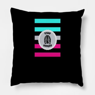 Stay Hungry South Beach Stripes Pillow