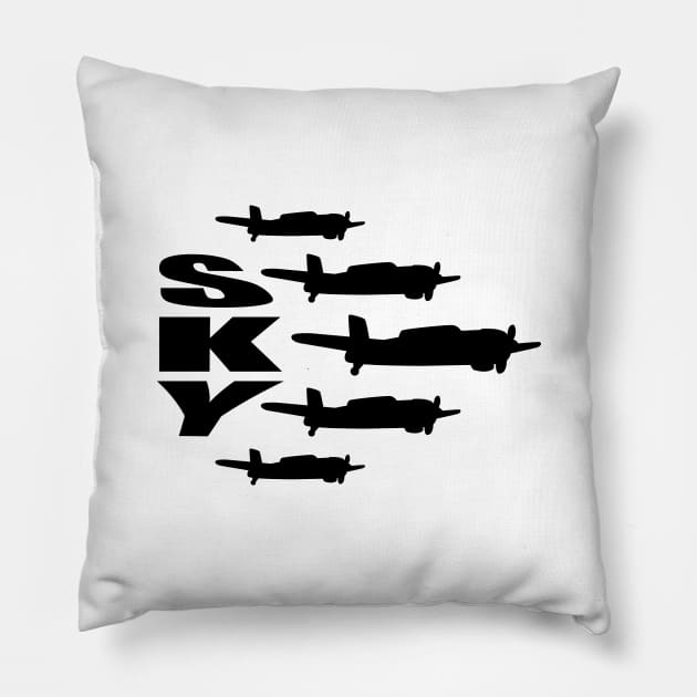 Aircrafts World War II Formation Pillow by notami