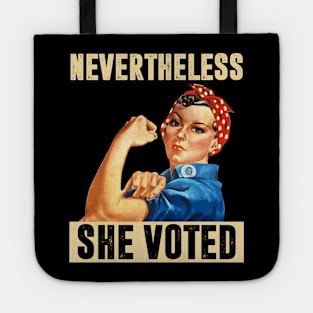 Nevertheless She Voted Feminist 2020 Men Women Tote