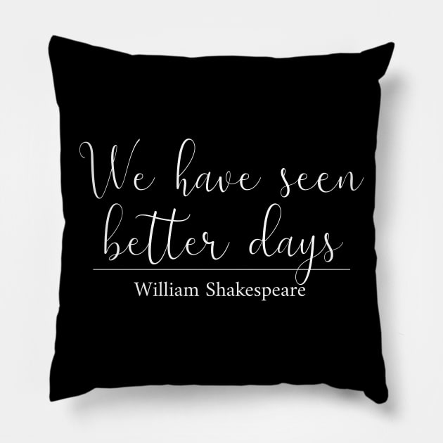 We have seen better days (invert) Pillow by hedehede