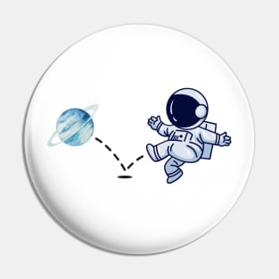 Astronaut plays Uranus Soccer Pin