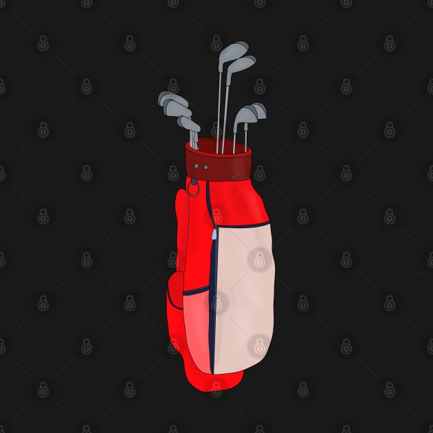 Red Golf Bag by DiegoCarvalho