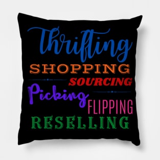 Thrifting Shopping Sourcing Picking Flipping Reselling Pillow