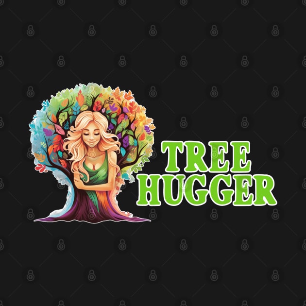 Tree Hugger Woman Hugging Tree Nature Lover Trending Gift Idea by Funny Stuff Club