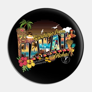 Greetings from Paradise: A Postcard from Hawaii Pin