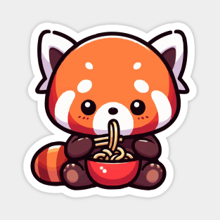 cute baby red panda noodle Magnet