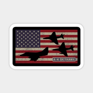 A-4 Skyhawk American Jet Plane USA Patriotic Flag Magnet