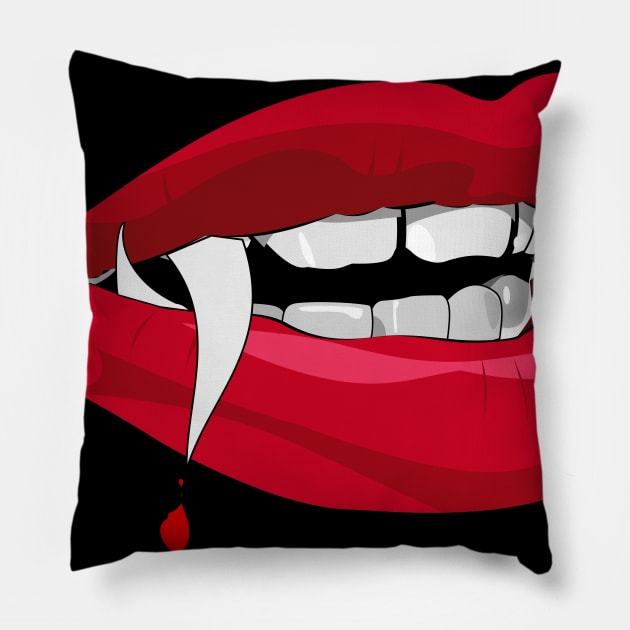 Halloween teeth Pillow by Vanilla Susu
