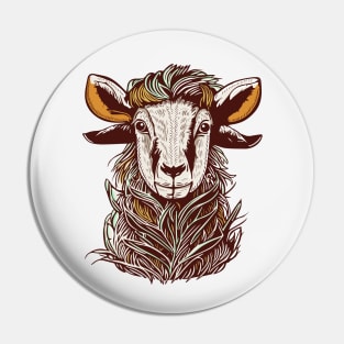 Eid Al Adha Cartoon Goat Pin