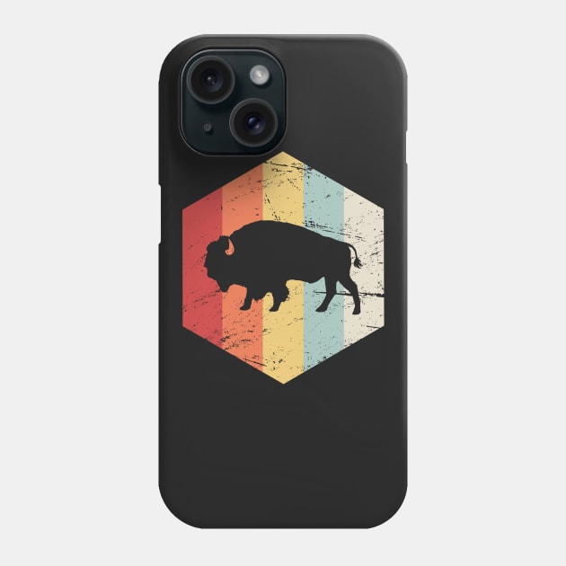 Vintage Retro Bison Buffalo Phone Case by MeatMan