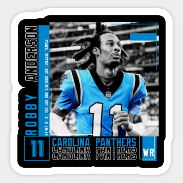 Robby Anderson Football Edit Tapestries Panthers - Robby Anderson - Sticker