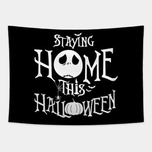 Funny Spooky Stay Home On Halloween Meme Tapestry