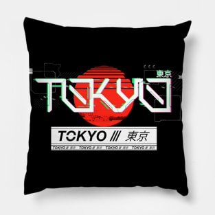 Tokyo Japan Cyberpunk Vaporwave Pillow