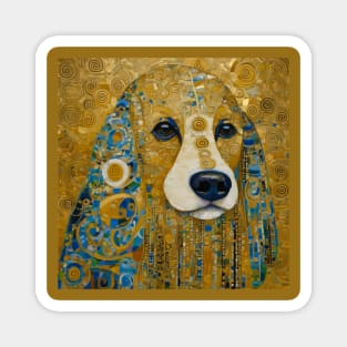 Klimt Dog with Brown Eyes Magnet