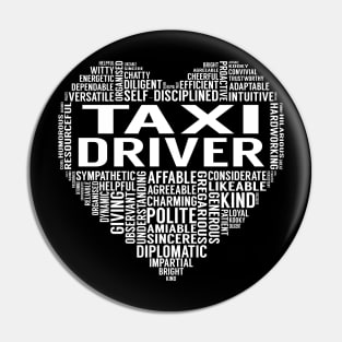 Taxi Driver Heart Pin