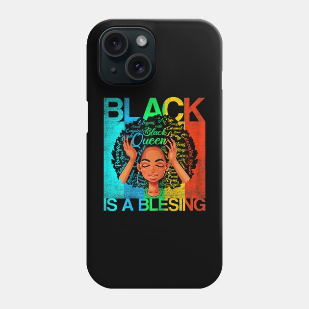 Womens Juneteenth Queen Black is a Blessing Melanin Women Phone Case by drag is art