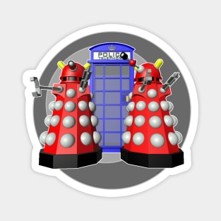 Robots After Ron Turner - Police Box Magnet