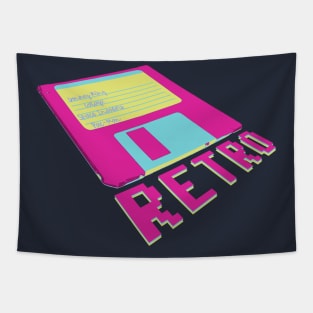 Retro Gaming Floppy Disk Tapestry