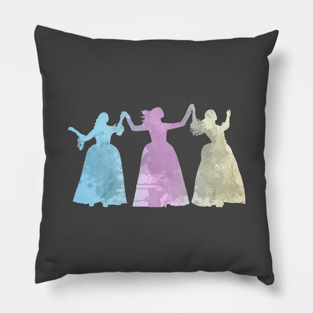 Sisters Inspired Silhouette Pillow by InspiredShadows