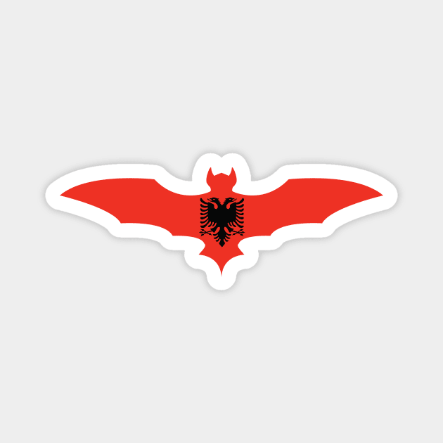 Albanian Bat Flag Magnet by Wickedcartoons