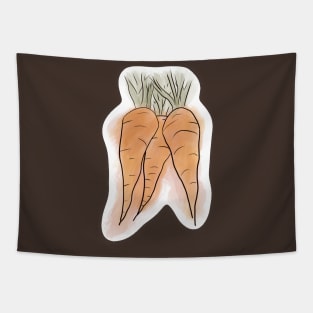 Watercolor Carrots Tapestry