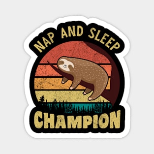 Cute Sloth Nap And Sleep Champion Magnet